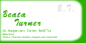 beata turner business card